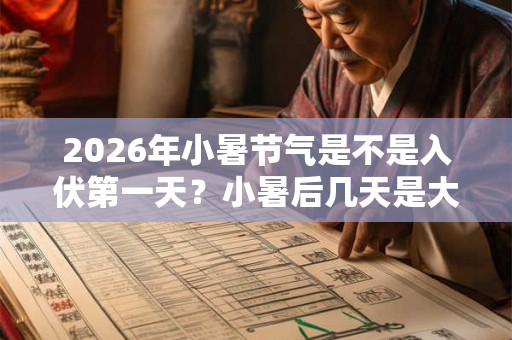 2026年小暑节气是不是入伏第一天？小暑后几天是大暑？