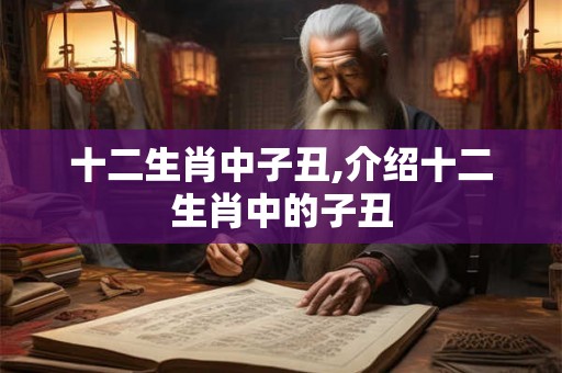 十二生肖中子丑,介绍十二生肖中的子丑
