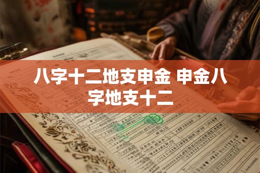 八字十二地支申金 申金八字地支十二