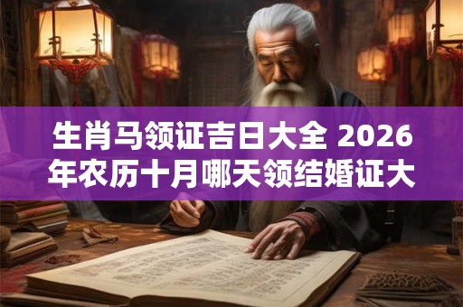 生肖马领证吉日大全 2026年农历十月哪天领结婚证大吉大利