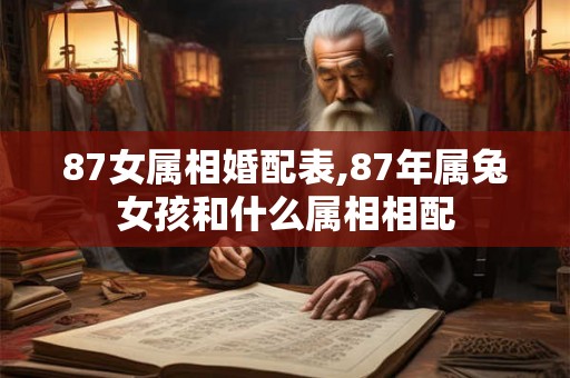 87女属相婚配表,87年属兔女孩和什么属相相配