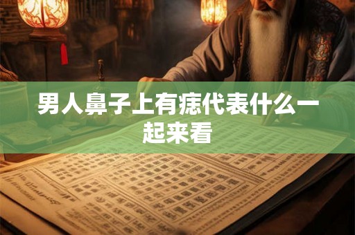 男人鼻子上有痣代表什么一起来看
