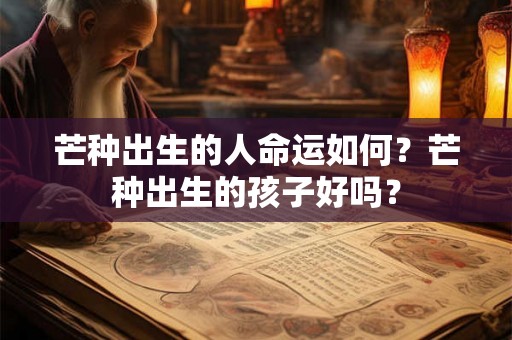 芒种出生的人命运如何?芒种出生的孩子好吗? 芒种出生的人命运如何?芒种出生的孩子好吗?
