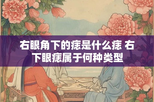 右眼角下的痣是什么痣 右下眼痣属于何种类型