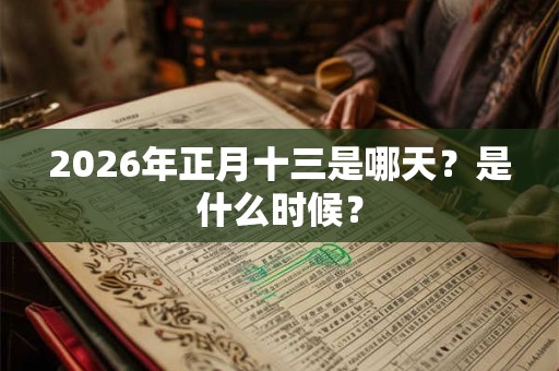 2026年正月十三是哪天?是什么时候? 2026年正月十三是哪天?是什么时候?