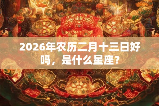 2026年农历二月十三日好吗，是什么星座？