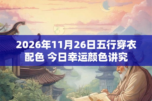 2026年11月26日五行穿衣配色 今日幸运颜色讲究 2026年11月26日五行穿衣配色 今日幸运颜色讲究