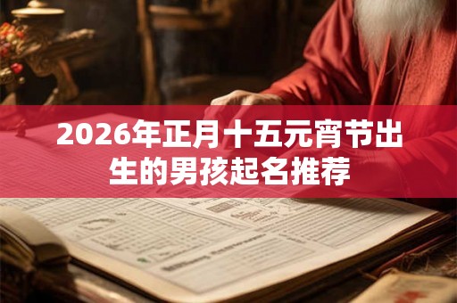 2026年正月十五元宵节出生的男孩起名推荐 2026年正月十五元宵节出生的男孩起名推荐