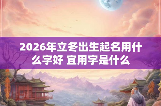 2026年立冬出生起名用什么字好 宜用字是什么