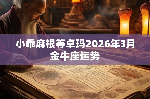 小乖麻根等卓玛2026年3月金牛座运势 小乖麻根等卓玛2026年3月金牛座运势