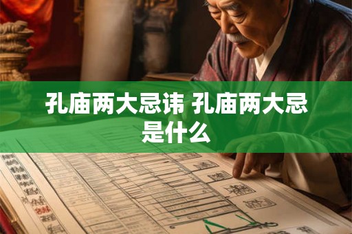 孔庙两大忌讳 孔庙两大忌是什么 孔庙两大忌讳 孔庙两大忌是什么