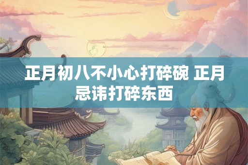 正月初八不小心打碎碗 正月忌讳打碎东西
