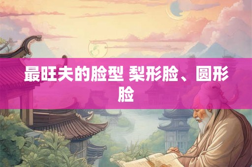 最旺夫的脸型 梨形脸、圆形脸