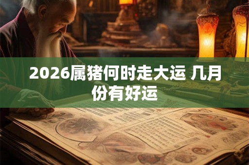 2026属猪何时走大运 几月份有好运