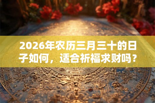2026年农历三月三十的日子如何，适合祈福求财吗？
