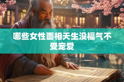 哪些女性面相天生没福气不受宠爱