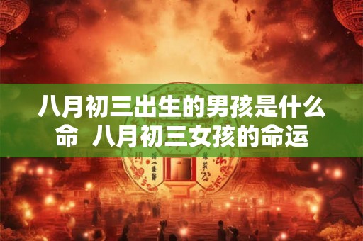 八月初三出生的男孩是什么命  八月初三女孩的命运