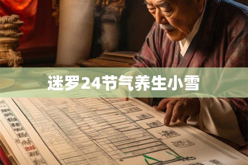 迷罗24节气养生小雪