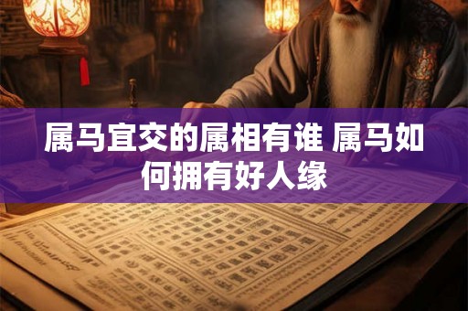 属马宜交的属相有谁 属马如何拥有好人缘 属马宜交的属相有谁 属马如何拥有好人缘