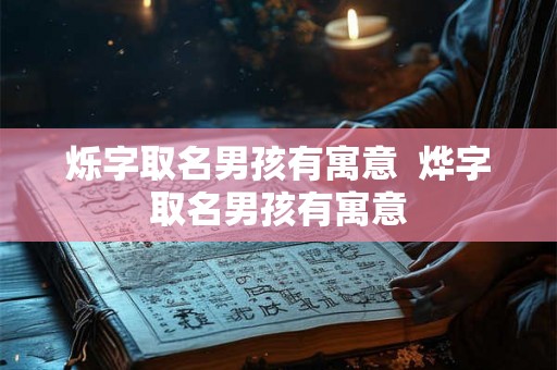 烁字取名男孩有寓意  烨字取名男孩有寓意