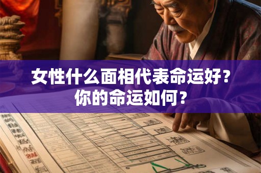 女性什么面相代表命运好？你的命运如何？
