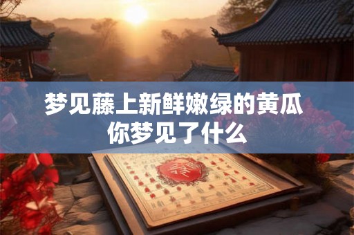 梦见藤上新鲜嫩绿的黄瓜 你梦见了什么