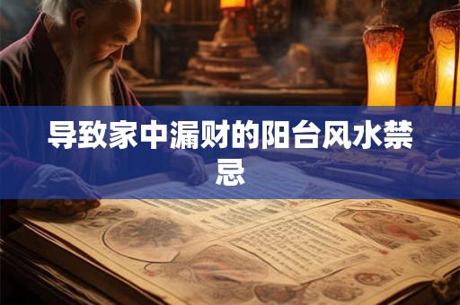 导致家中漏财的阳台风水禁忌