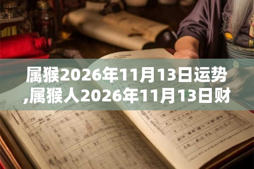 属猴2026年11月13日运势,属猴人2026年11月13日财运,生肖猴2026年11月13日运势