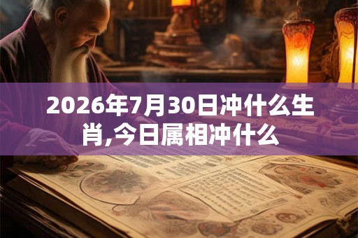 2026年7月30日冲什么生肖,今日属相冲什么