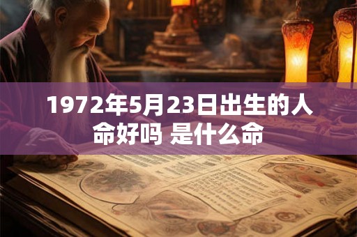 1972年5月23日出生的人命好吗 是什么命 1972年5月23日出生的人命好吗 是什么命