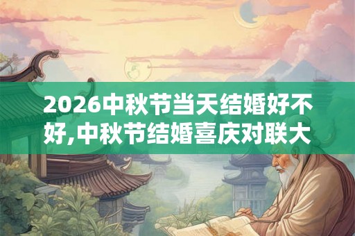 2026中秋节当天结婚好不好,中秋节结婚喜庆对联大全 2026中秋节当天结婚好不好,中秋节结婚喜庆对联大全