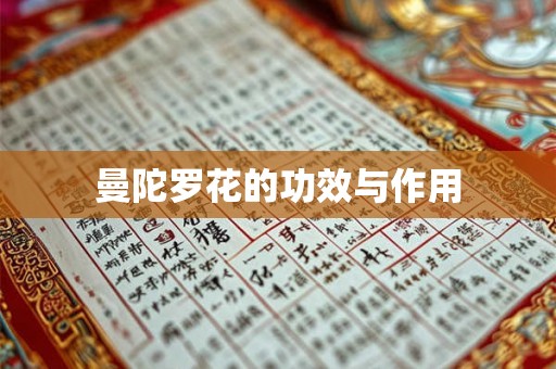 曼陀罗花的功效与作用