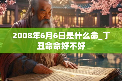 2008年6月6日是什么命_丁丑命命好不好