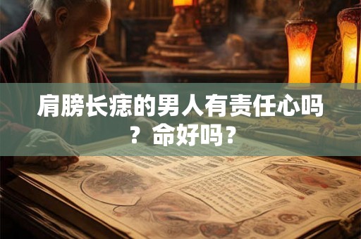 肩膀长痣的男人有责任心吗？命好吗？