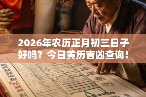2026年农历正月初三日子好吗?今日黄历吉凶查询! 2026年农历正月初三日子好吗?今日黄历吉凶查询!