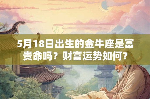 5月18日出生的金牛座是富贵命吗?财富运势如何? 5月18日出生的金牛座是富贵命吗?财富运势如何?