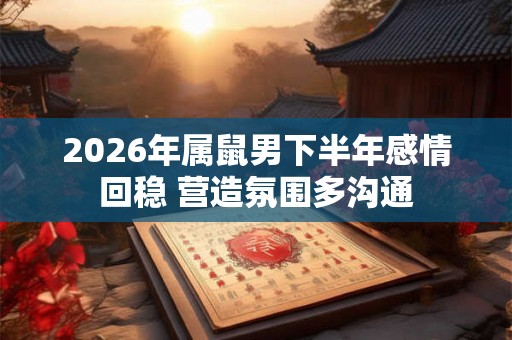 2026年属鼠男下半年感情回稳 营造氛围多沟通