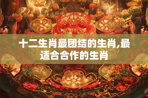 十二生肖最团结的生肖,最适合合作的生肖