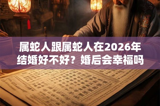 属蛇人跟属蛇人在2026年结婚好不好？婚后会幸福吗？