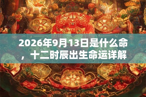 2026年9月13日是什么命,十二时辰出生命运详解 2026年9月13日是什么命,十二时辰出生命运详解