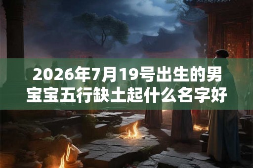 2026年7月19号出生的男宝宝五行缺土起什么名字好