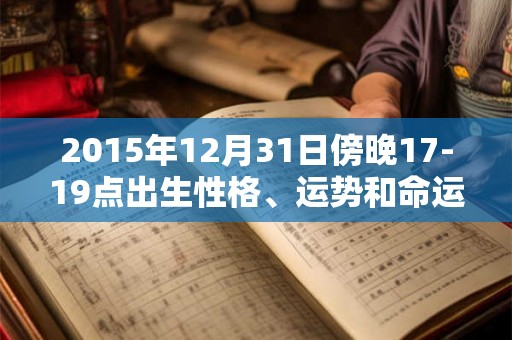 2015年12月31日傍晚17-19点出生性格、运势和命运