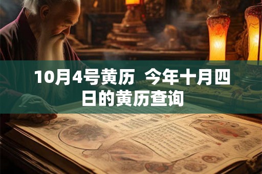 10月4号黄历  今年十月四日的黄历查询