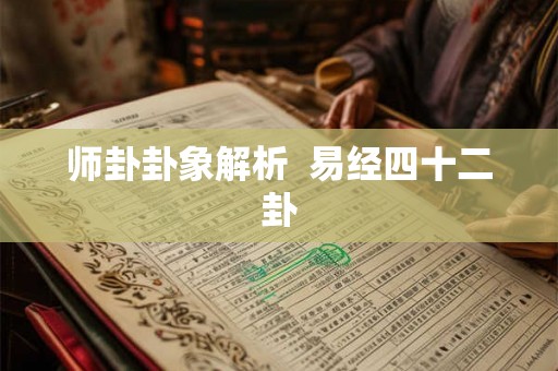 师卦卦象解析  易经四十二卦