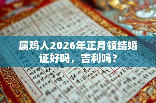 属鸡人2026年正月领结婚证好吗，吉利吗？