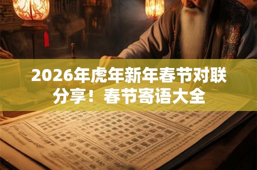 2026年虎年新年春节对联分享！春节寄语大全