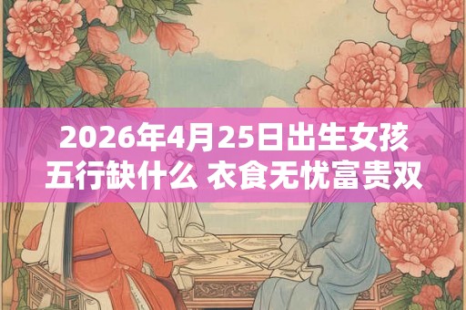 2026年4月25日出生女孩五行缺什么 衣食无忧富贵双全