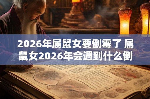 2026年属鼠女要倒霉了 属鼠女2026年会遇到什么倒霉事 2026年属鼠女要倒霉了 属鼠女2026年会遇到什么倒霉事