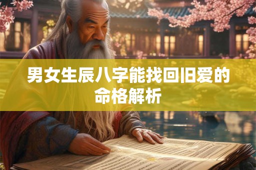 男女生辰八字能找回旧爱的命格解析