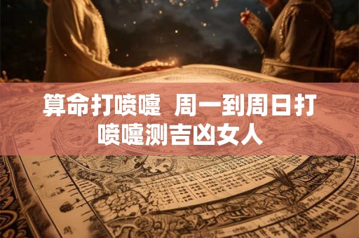 算命打喷嚏  周一到周日打喷嚏测吉凶女人
